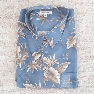 Pierre Cardin Short Sleeve Tropical Themed Shirt XXL